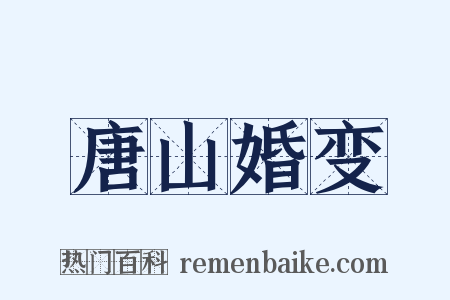 唐山婚变是什么意思的图片